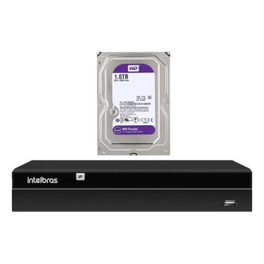 Imagem de Gravador Ip Nvr 4 Canais Poe Nvd 1404 P + Hd 1 Tb Purple Intelbras