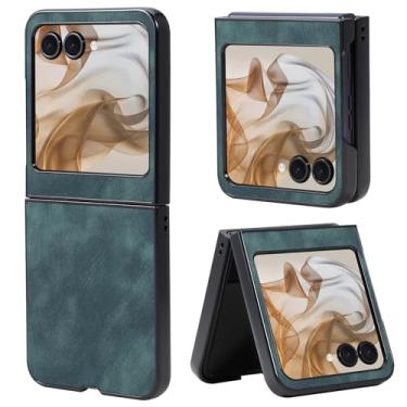 Imagem de Fourmor Capa para Motorola Razr 2025/Razr 2024 - Capa protetora de couro PU vintage à prova de choque | Cobertura total | Design leve e antiimpressões digitais