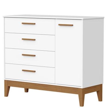 Imagem de Cômoda Sapateira Infantil Flip Branco Acetinado - Reller