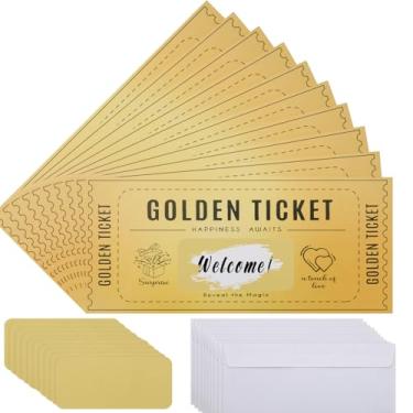 Imagem de Cartão de raspadinha Golden Tickets, presentes personalizados ou lembrancinhas de festa, presentes de ideias de revelação de gênero, vouchers, cupons de sorteio, aniversário casamento filme Natal