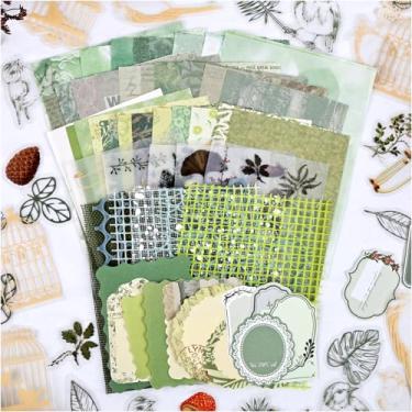Imagem de Diuhofart Kit de materiais para scrapbooking, vintage botânico, estética, álbum de recortes, materiais de colagem para materiais de diário de lixo, reserva de sucata, diário, confecção de cartões