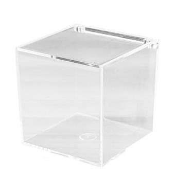Imagem de Caixa de plástico caixa de armazenamento durável feita à mão caixas de embalagem de presente acrílicas práticas para casa (10 x 10 x 10 cm)