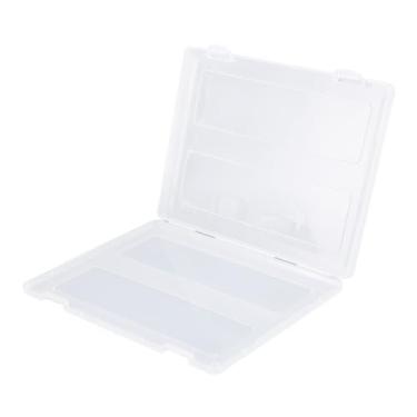 Imagem de Diydeg Estojo de Projeto Portátil, Caixa de Armazenamento de Plástico Transparente Empilhável de Arquivo A4 Com Tampas Organizador Recipiente de Armazenamento para Documentos (Ah)