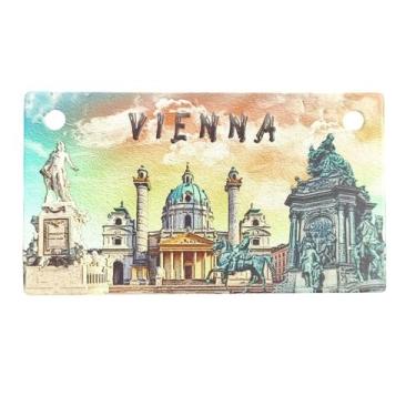 Imagem de Imã de geladeira Vienna 3D Metal Ferro 10x5,6cm - 60g - yiweisai