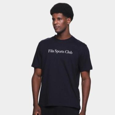 Imagem de Camiseta Fila Sport Club Letter Masculina, Preto, P