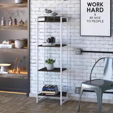 Imagem de Estante Dynamica 45X30X146cm C/04 Prateleiras Estrutura Branca - Compa