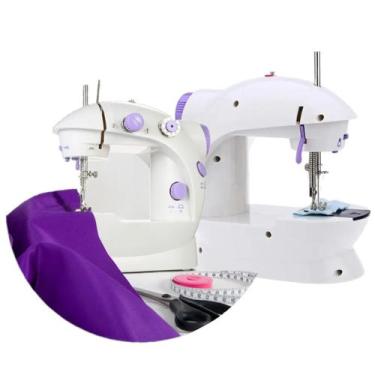 Imagem de Mini Máquina De Costura Reta Elétrica Portátil Com Pedal 110v 220v - B