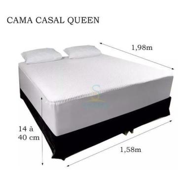 Imagem de Capa Protetora para Colchão de Casal Queen Anti Alérgico Anti Ácaro - 