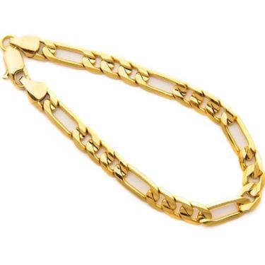 Imagem de Pulseira Masculina 7mm Banhada Ouro 18k Homem Barata Pronta - jewelery