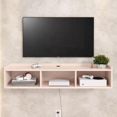 Imagem de Rack Suspenso para TV 90 cm Painel com 3 Nichos Prateleira Parede Sala Quarto Moderna Organizador Home Theater(ECO 1.20 OFF TOTAL)