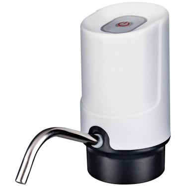 Imagem de Bomba Elétrica para Galão de Água Euro Branca Encaixe Universal com Cabo USB e Mangueira de Silicone