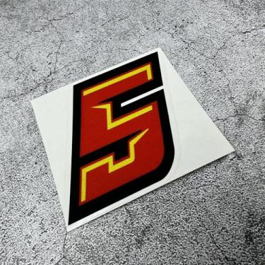 Imagem de Motorista de corrida de motocicleta faça você mesmo números personalizados 0123456789 decalque adesivo de estilo de carro para carenagem de tanque de combustível carro decoração de capacete de