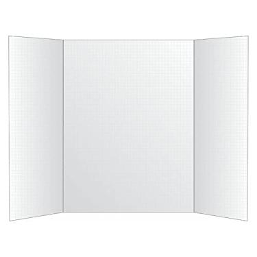 Imagem de Royal Brites Quadro quadriculado com dobra tripla, 56 x 71 cm, branco, pacote com 5