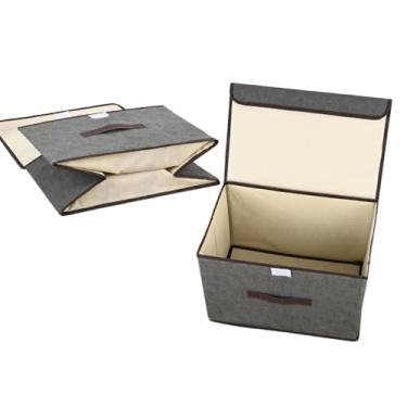 Imagem de Caixa Organizadora Multiuso TNT Dobrável Compacta 25x19x16 cm – Prática e Versátil