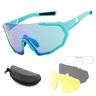 Imagem de Óculos de Lismo Com 2 Lentes Intercambiáveis Uv400 Óculos de Sol Espovos Mtb Óculos de Bileta de Estrada Para Homens, Mulheres, Corrida, Condução, Pesca, Beisebol, Golfe