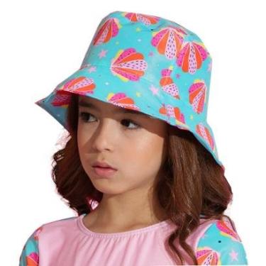 Imagem de Chapéu Infantil Proteção UV Conchas Azul Everly-Feminino