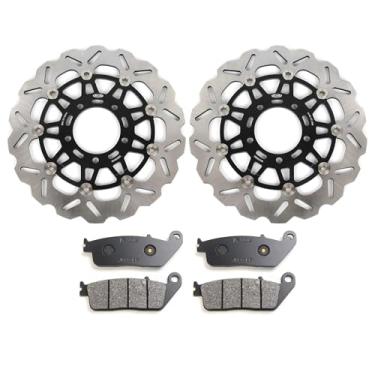 Imagem de Discos e pastilhas de rotores de freio dianteiro Arashi para Kawasaki Z750 2007-2011 ABS inclui, acessórios de substituição de motocicleta pretos