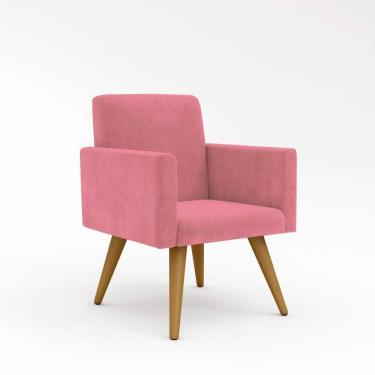 Imagem de Cadeira Escritório Poltrona Decorativa ? Rosa ? Balaqui Decor
