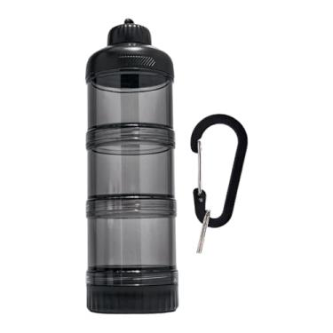 Imagem de Fxzqgnh Recipiente para Proteína em Pó com Gancho Mosquetão, Presente Ideal para Entusiastas Do Fitness, Preto, Tamanho real