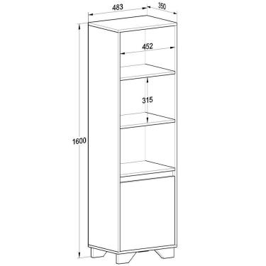 Imagem de Rack com Painel 50" Estante em Mdp Branco com Siena