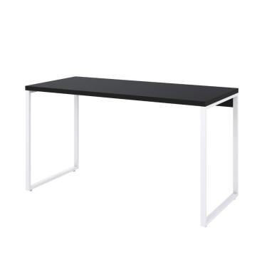 Imagem de Mesa Kuadra Office 135x60x75cm Preto ônix - Est.branca Preto ônix - Est.branca