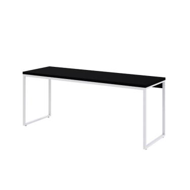 Imagem de Mesa Dynamica Diretor 180x60x75cm Preto ônix - Est.branca Preto ônix - Est.branca
