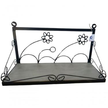 Imagem de Suporte Prateleira Em Ferro Cor Preta.