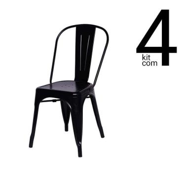 Imagem de Conjunto 4 Cadeiras Tolix - Preta