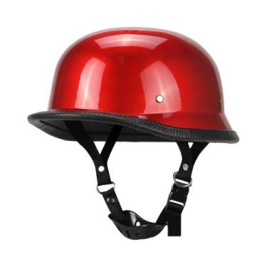 Imagem de Capacete Vintage Alemão De Couro Para Motocicleta, Certificado DOT, Ca