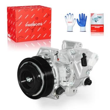 Imagem de PHOBOOS Compressor A/C com embreagem compatível com Toyota Camry 2012-2017, Highlander 2011-2013, Sienna 2011-2016, Avalon & ES350/RX350, V6 3,5L. Refrigeração rápida, fácil instalação, Ref. 98315
