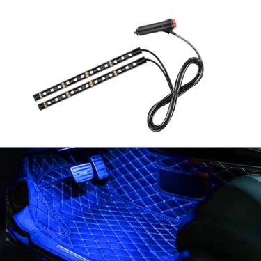 Imagem de UHANBUT Fita de LED para carro, 24 luzes LED RGB neon para ambiente interno, isqueiro de cigarro de 12 V, luz noturna ambiente sob o painel, acessório de lâmpada decorativa automotiva para caminhão de