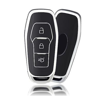 Imagem de Capa de chave de carro para Ford Focus 2 3 MK3 ST RS Custom C-Max S-Max Ecosport Kuga Escape Fiesta Mondeo TPU Shell Fob Acessórios