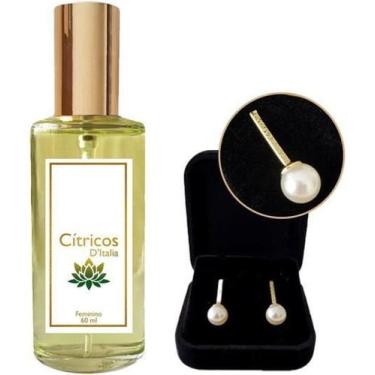 Imagem de Perfume Feminino D'Italia 60Ml + Brinco Pérola - Essência Do Brasil