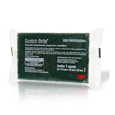 Imagem de Esponja Dupla Face Scoth Brite Verde E Amarela - 3M