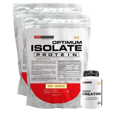 Imagem de Kit 2 Optimum Isolate Whey Protein 900G+Power Creatina 100G - Bodybuil