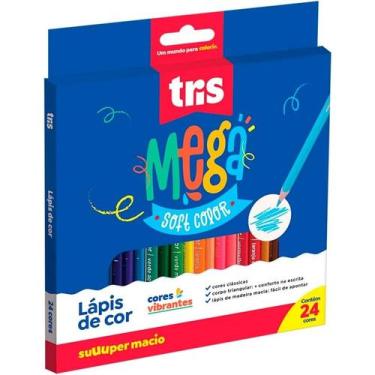 Imagem de Lápis De Cor Tris Mega Soft Color 24 Cores