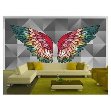 Imagem de Papel De Parede 3D Arte Asas Selfie Insta Cores 3,5M Tra267 - Você Dec