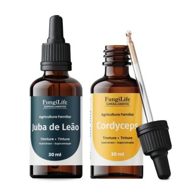 Imagem de Kit Extrato Líquido Juba de Leão + Cordyceps 30 ml | Fungi Life-Unissex