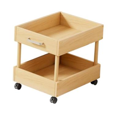 Imagem de Ｂｅｓｇａ Organizador de armazenamento rolante Prateleira móvel de 2 camadas Rack de armazenamento, carrinho de utilidade rolante, carrinho com rodízios para a, L