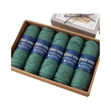 Imagem de Fio De Lã De Alpaca Quente E Elegante 500g Grosso Para Suéteres, Corta
