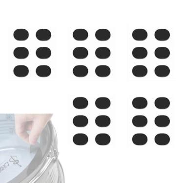 Imagem de Soundspire 30 peças de almofadas de gel amortecedores de tambor, gel de lua de silicone para controle de tom de bateria e pratos, kit de amortecimento de som de bateria (preto)