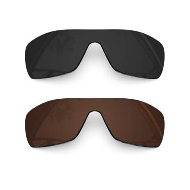 Imagem de SmartVLT Lentes de substituição masculinas Stealth preto e marrom âmbar para óculos de sol Oakley Offshoot OO9190