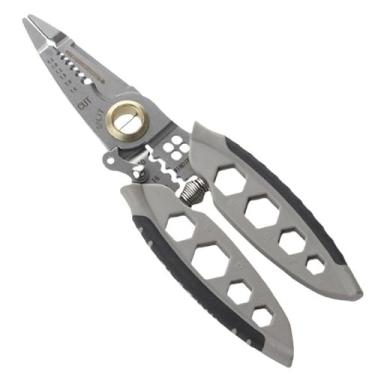 Imagem de Generic Alicate elétrico dezesseis em um, LCSC-DJ-GJ00188-K, aço inoxidável, cinza, aderência básica, ferramenta, descascador de fios