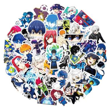 Imagem de Pacote de adesivos Blues Locks Anime Waterproof Vinil 50 unidades