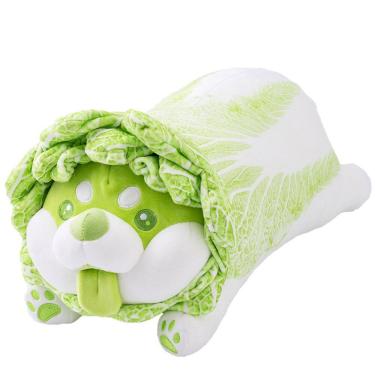 Imagem de Almofada de pelúcia, boneca de brinquedo, repolho, verde, 38 cm