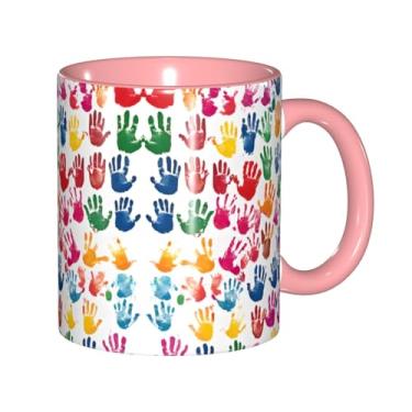 Imagem de Zeraoke Impressão à mão canecas de café criativas, personalizadas, presente para família, tamanho 325 ml, unissex