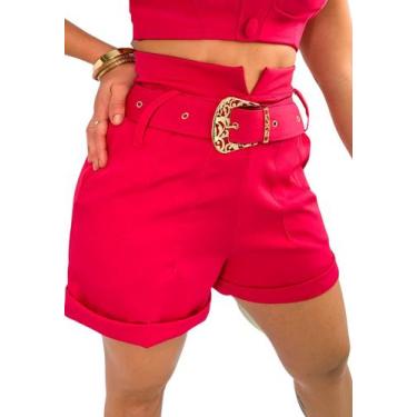 Imagem de Shorts C/ Nervuras Top Tendencia Blogueira Verão Hotpants Barra Dobrad