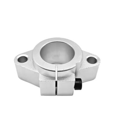 Imagem de 1 peça SHF8 SHF10 SHF12 SHF13 SHF16 SHF20 Suporte de eixo de haste linear de alumínio para roteador CNC XYZ peças de impressora 3D (SHF20 20 mm, 4 peças)