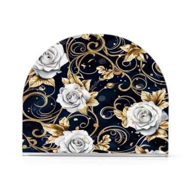 Imagem de Porta-guardanapos de flores rosas para mesas, porta-guardanapos de Halloween para cozinha, porta-guardanapos de mesa, porta-guardanapos de coquetel, porta-guardanapos de papel755