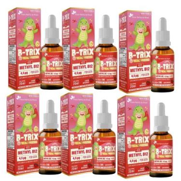 Imagem de Kit Com 6 B-TRIX Vitamina B12 Kids em Gotas 20ml Flora nativa do Brasi